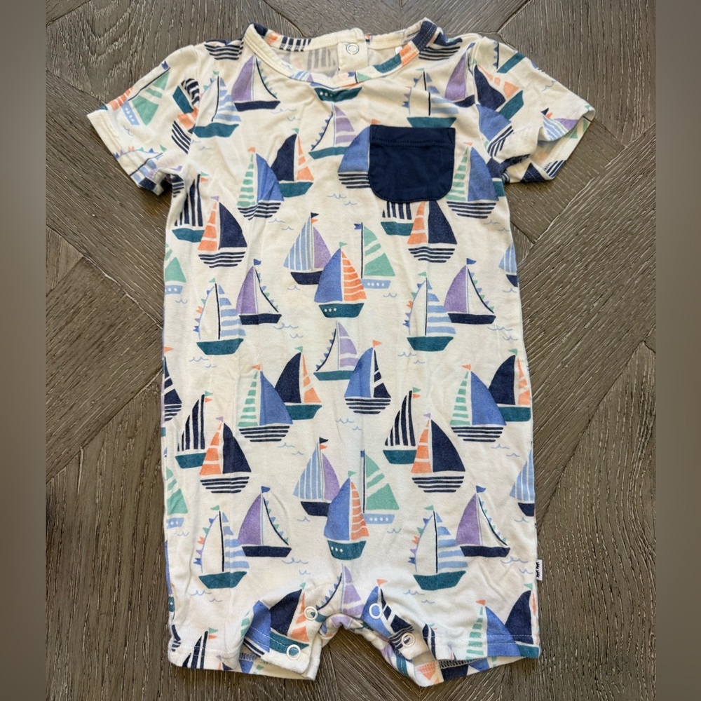 Play by Little Sleepies Sailboat Pocket Shorty Romper
